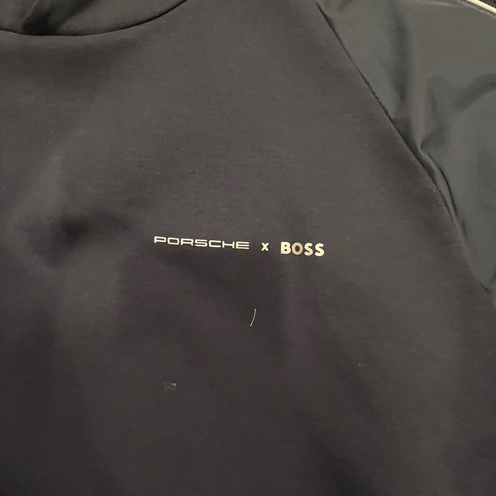 [L/XL]BOSS Porsche Edition Navy Hoodie Water Repellent Flaw - Picture 5 of 13